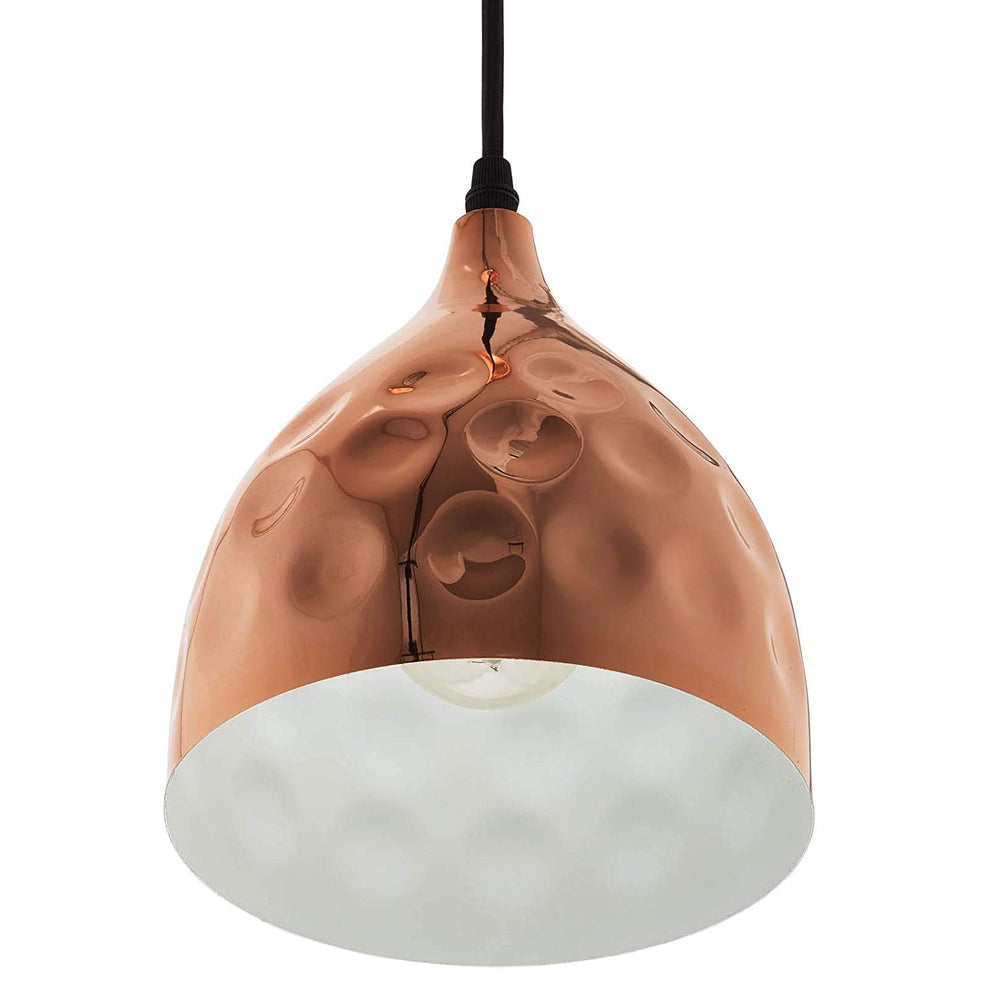 Dimple 6.5" Bell-Shaped Rose Gold Pendant Light By Modway - EEI-2903 | Pendant Lamps | Modishstore - 3