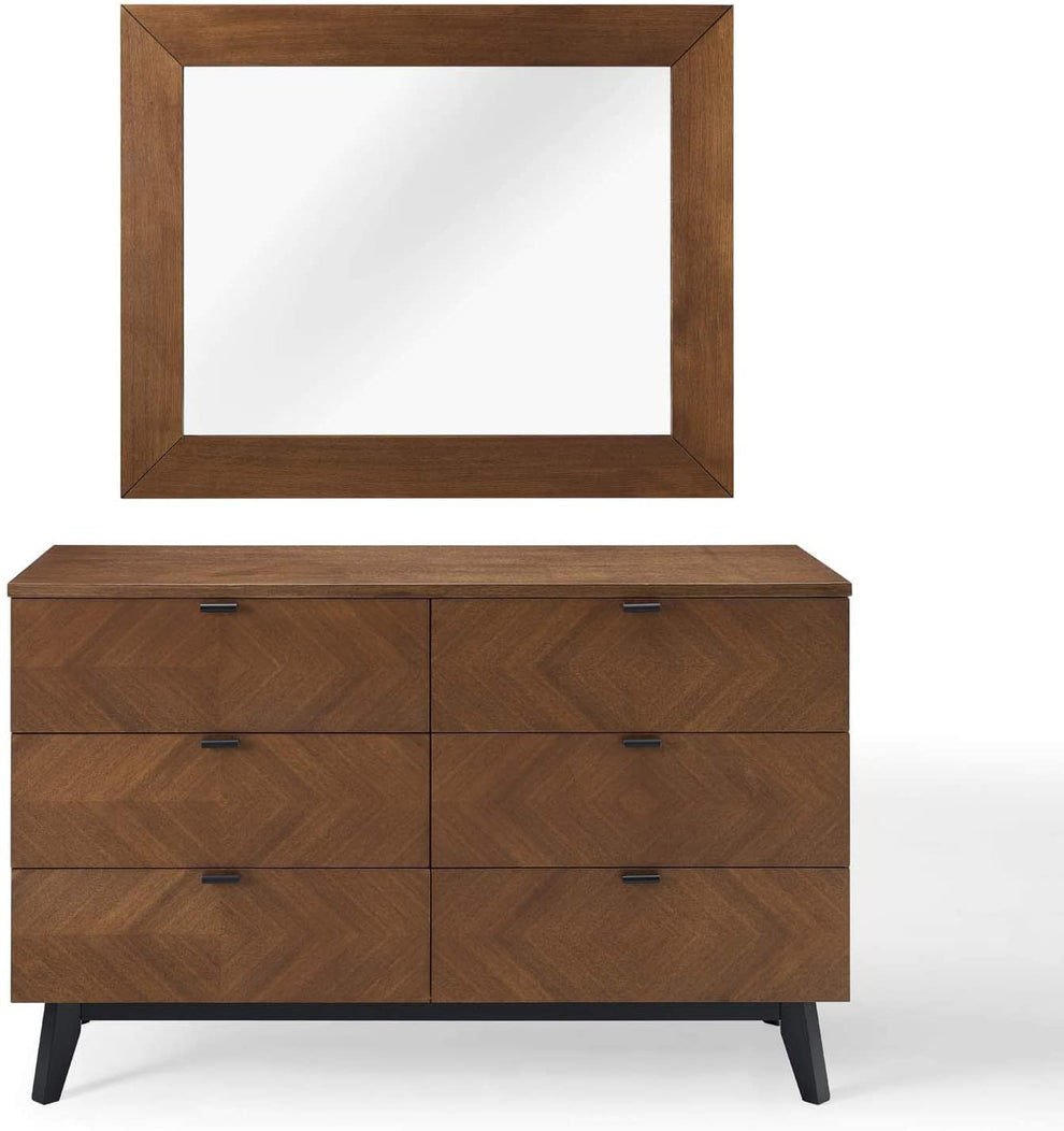 Modway Kali 2 Piece Bedroom Set in Walnut - MOD-6292 | Bedroom Sets | Modishstore - 4
