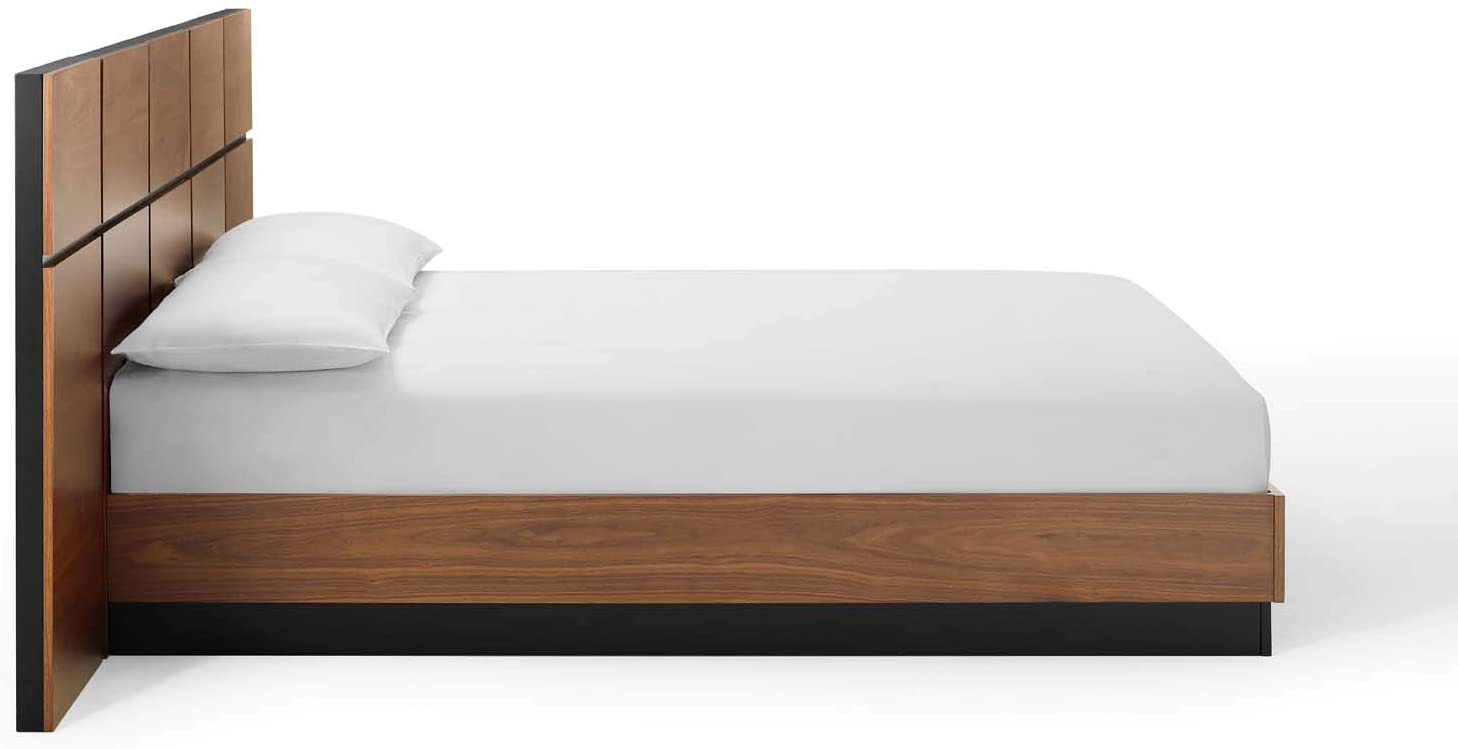 Modway Caima Queen Platform Bed in Walnut - MOD-6187 | Beds | Modishstore - 8