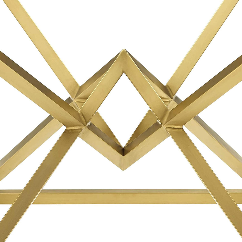 Modway Point 25.5" Brushed Gold Metal Stainless Steel Side Table in Gold - EEI-3611 | Side Tables | Modishstore - 2