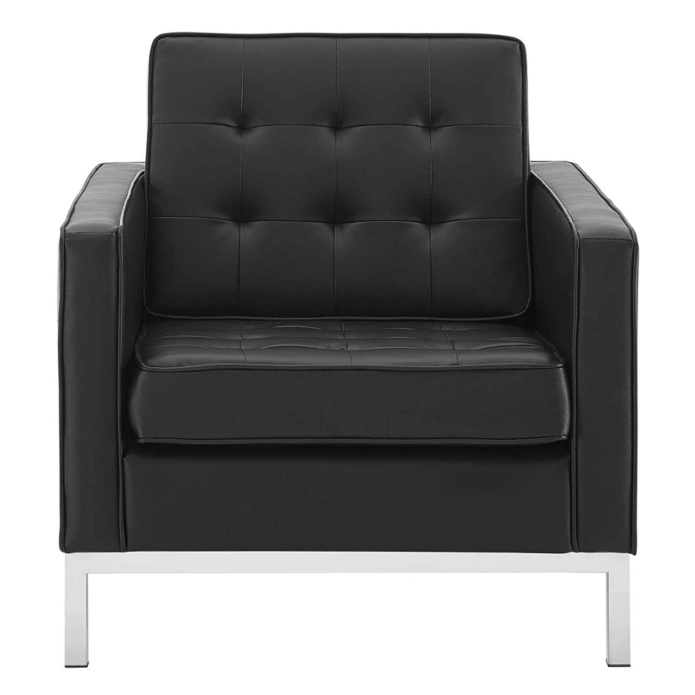 Modway Loft Tufted Upholstered Faux Leather Armchair - EEI-3391 | Armchairs | Modishstore - 14