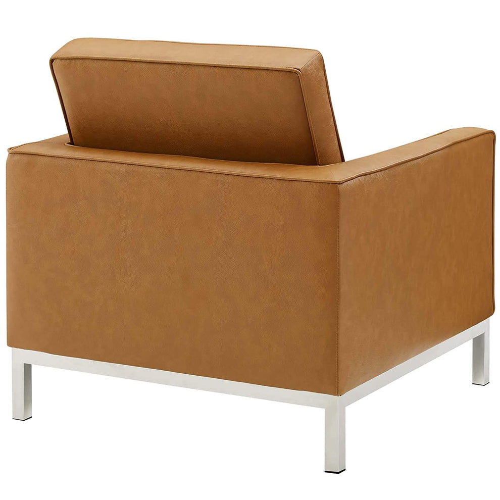 Modway Loft Tufted Upholstered Faux Leather Armchair - EEI-3391 | Armchairs | Modishstore - 18