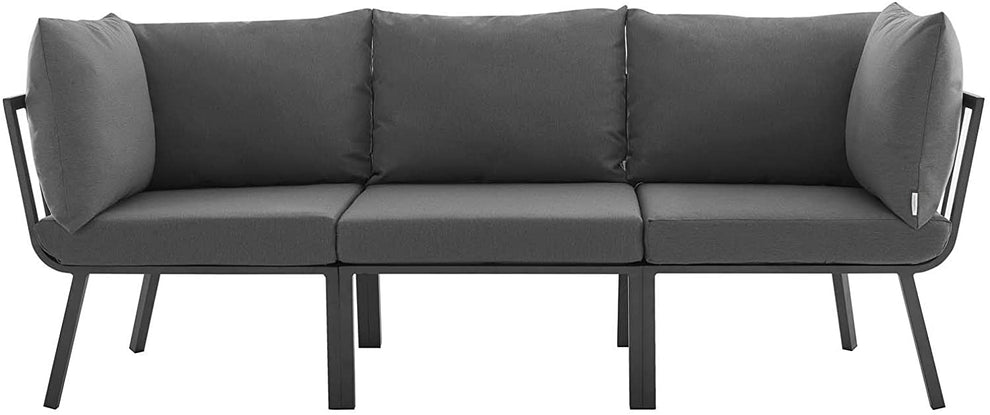 Modway Riverside 3 Piece Outdoor Patio Aluminum Sectional Sofa Set - EEI-3782 | Outdoor Sofas, Loveseats & Sectionals | Modishstore - 11