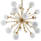 Modway Constellation White Glass and Brass Pendant Chandelier | Chandeliers | Modishstore-3