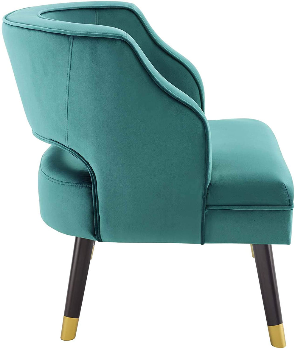 Modway Traipse Button Tufted Open Back Performance Velvet Armchair - EEI-3579 | Armchairs | Modishstore - 11
