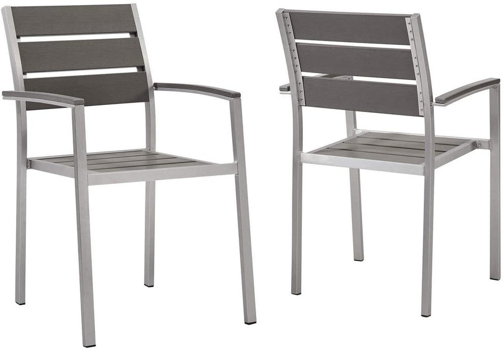 Modway Shore Outdoor Patio Aluminum Dining Armchair S/2 - EEI-4042 | Outdoor Chairs | Modishstore - 3