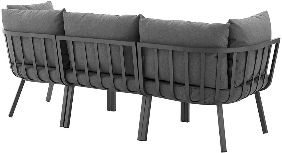 Modway Riverside 3 Piece Outdoor Patio Aluminum Sectional Sofa Set - EEI-3782 | Outdoor Sofas, Loveseats & Sectionals | Modishstore - 14