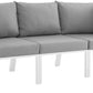 Modway Riverside 3 Piece Outdoor Patio Aluminum Sectional Sofa Set | Outdoor Sofas, Loveseats & Sectionals | Modishstore-33