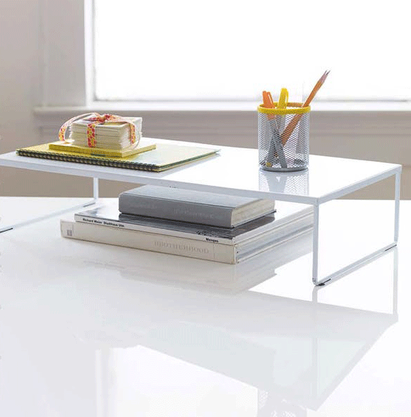 Franklin Desk Riser-Lg-White (Set of 2) by Texture Designideas | Desks | Modishstore-4