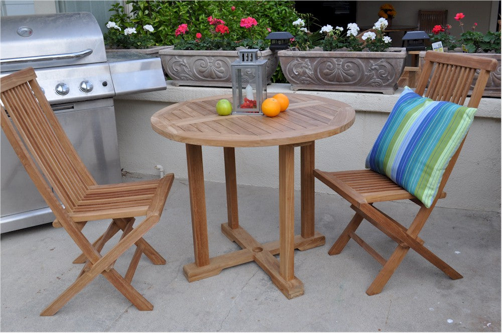 Montage Bristol 3-Pieces Dining Set By Anderson Teak | Outdoor Dining Sets | Modishstore - 2