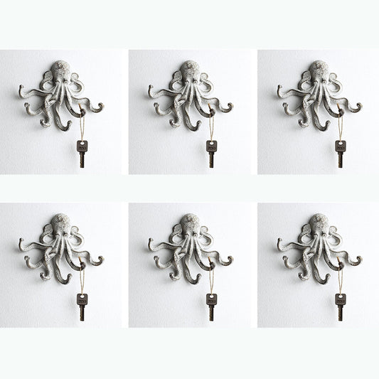 Floating Octopus Key Hooks Set Of 6 By SPI Home | Hooks & Racks | Modishstore