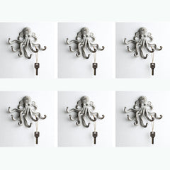 Floating Octopus Key Hooks Set Of 6 By SPI Home