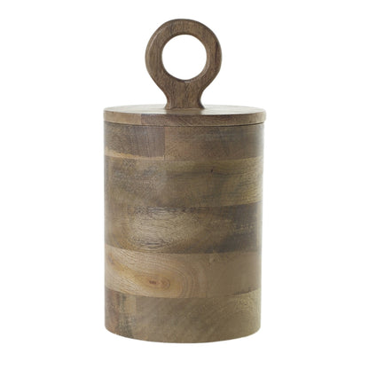 Mango Wood Canister Sey Of 2 By Accent Decor | Jars & Canisters | Modishstore - 4