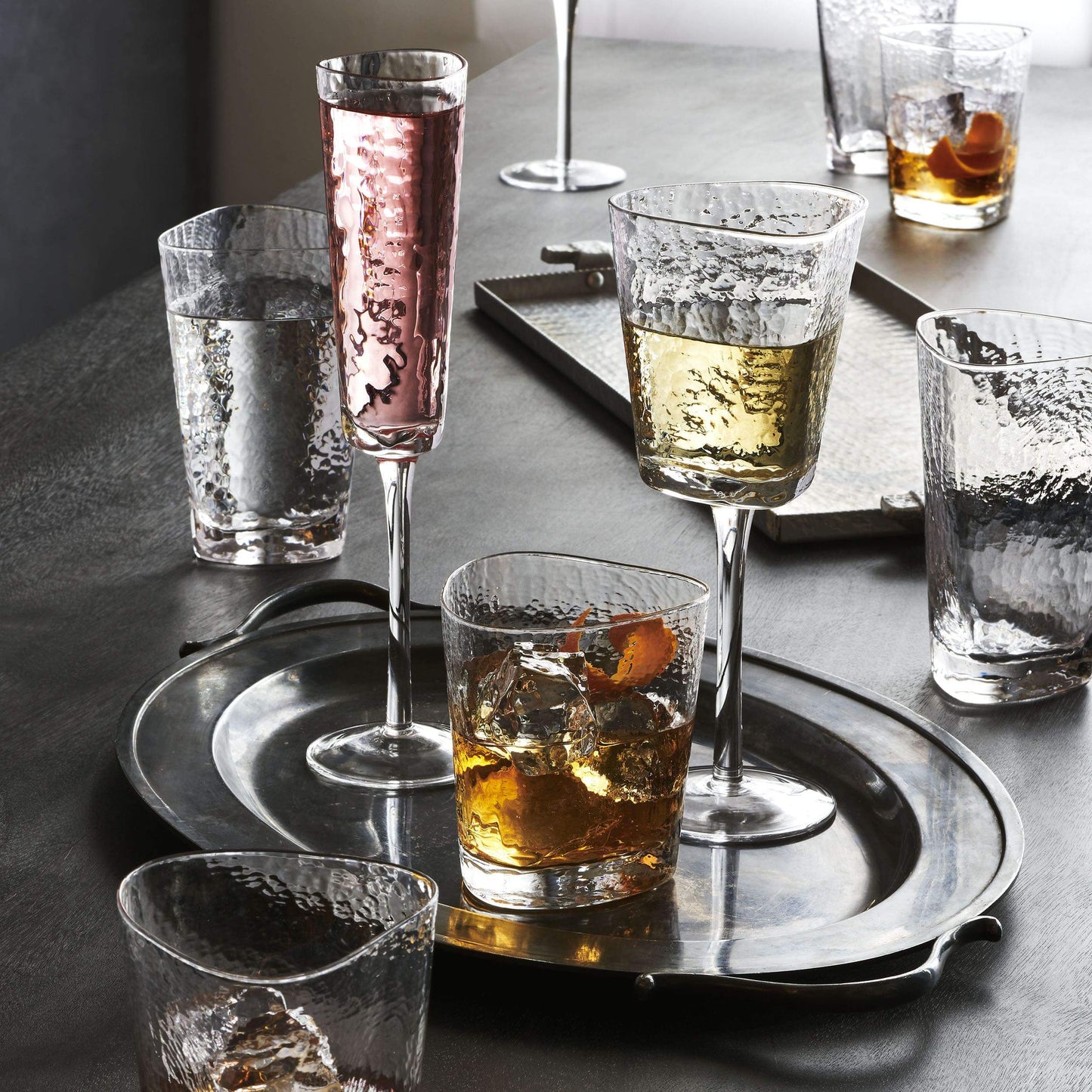 Serapha Drnkng Glass (Set of 4) by Texture Designideas | Drinkware | Modishstore-4