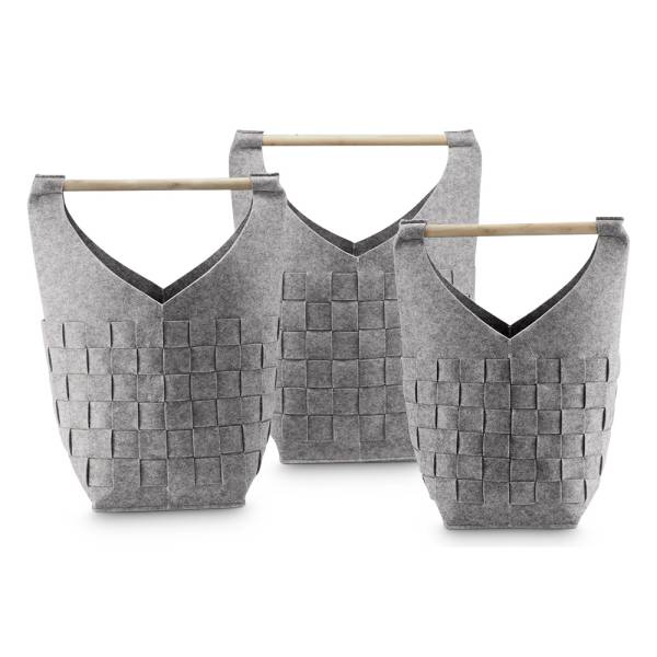 Crosshatch Gray Decor Bags wit By SPI Home | Decor | Modishstore-2