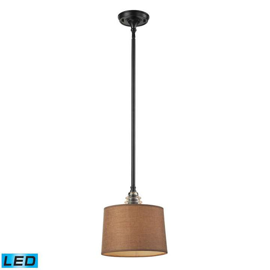 Insulator Glass 1-Light Pendant in Oiled Bronze - Includes LED Bulb | Pendant Lamps | Modishstore