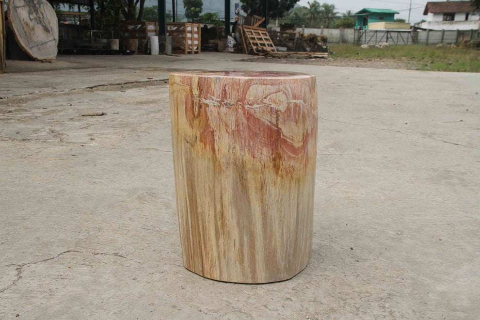 Petrified Wood Log Stool 13"x 9"x 18"H -PFST0673/32-14