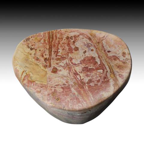 Petrified Wood Log Stool 13"x 9"x 18"H -PFST0673/22-4