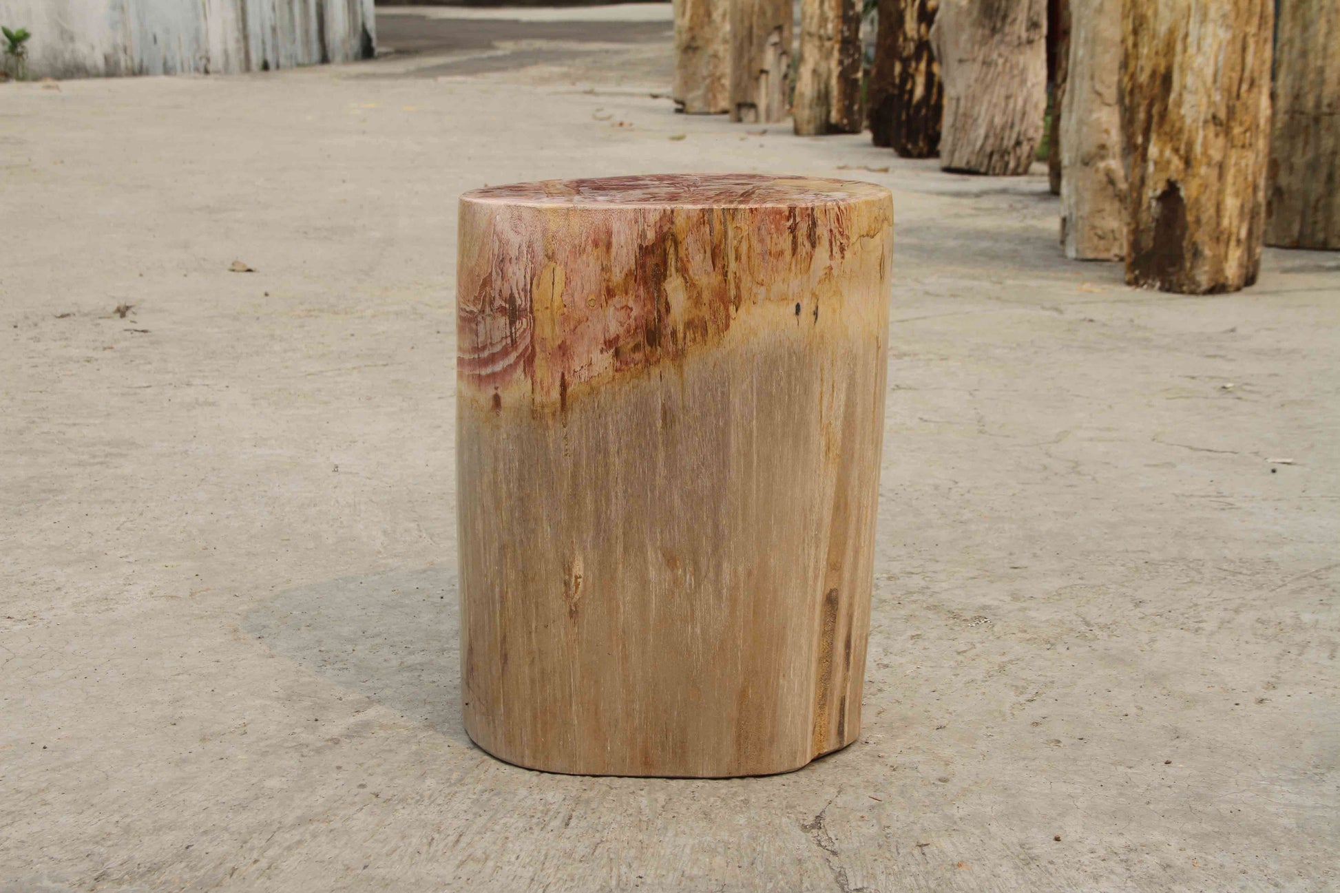 Petrified Wood Log Stool 13"x 9"x 18"H -PFST0673/29-11