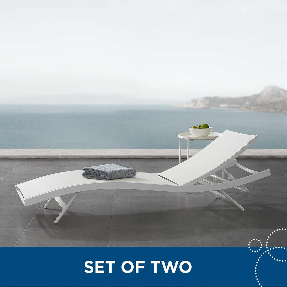 Modway Glimpse Outdoor Patio Mesh Chaise Lounge Set of 2 - EEI-4038 | Outdoor Recliners & Lounge Chairs | Modishstore - 5