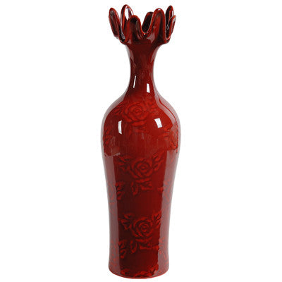 A&B Home Red Ceramic Vase - Set Of 2 | Vases | Modishstore - 3