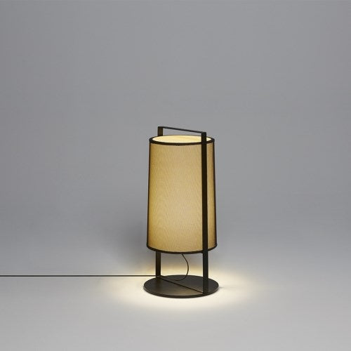 Oggetti Macao Table Lamp - Black Sand, Black Net Fabric | Table Lamps | Modishstore