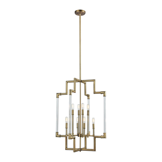 Brandon 8-Light Pendant in Classic Brass ELK Lighting | Pendant Lamps | Modishstore