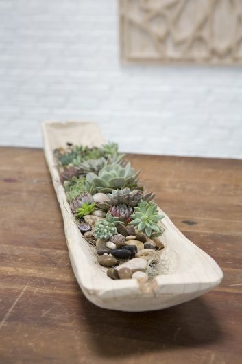 Fortune Wood Boat shaped Decorative Trays By Accent Decor-2 Shapes | Trays | Modishstore - 4