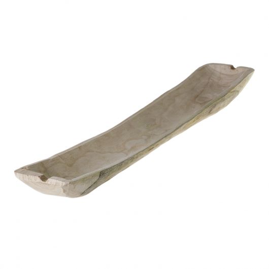 Fortune Wood Boat shaped Decorative Trays By Accent Decor-2 Shapes | Trays | Modishstore - 2