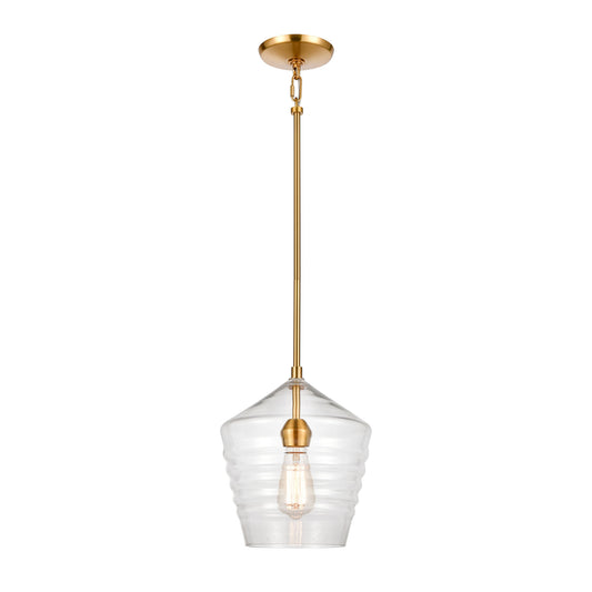Konis 1-Light mini pendant in Satin Brass ELK Lighting | Pendant Lamps | Modishstore