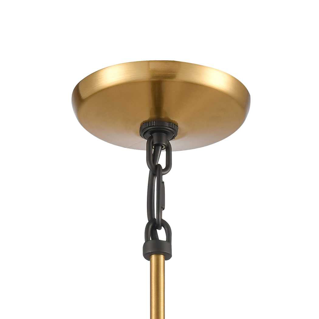 Mid-Century Schoolhouse 12'' Wide 1-Light Mini Pendant - Satin Brass By ELK |Pendant Lamps |Modishstore - 3
