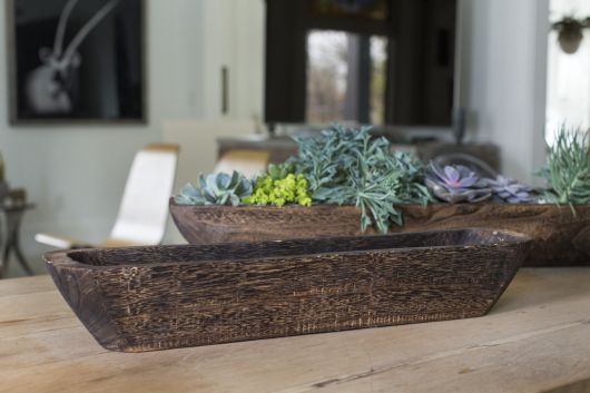 Blackwood Paulownia Wood Decorative Trays By Accent Decor -2 Shapes | Decorative Trays & Dishes | Modishstore - 6