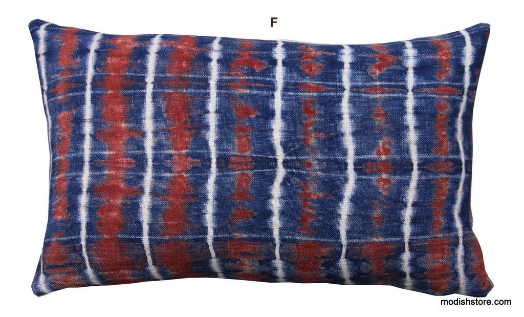 Roost Shibori Linen Pillows