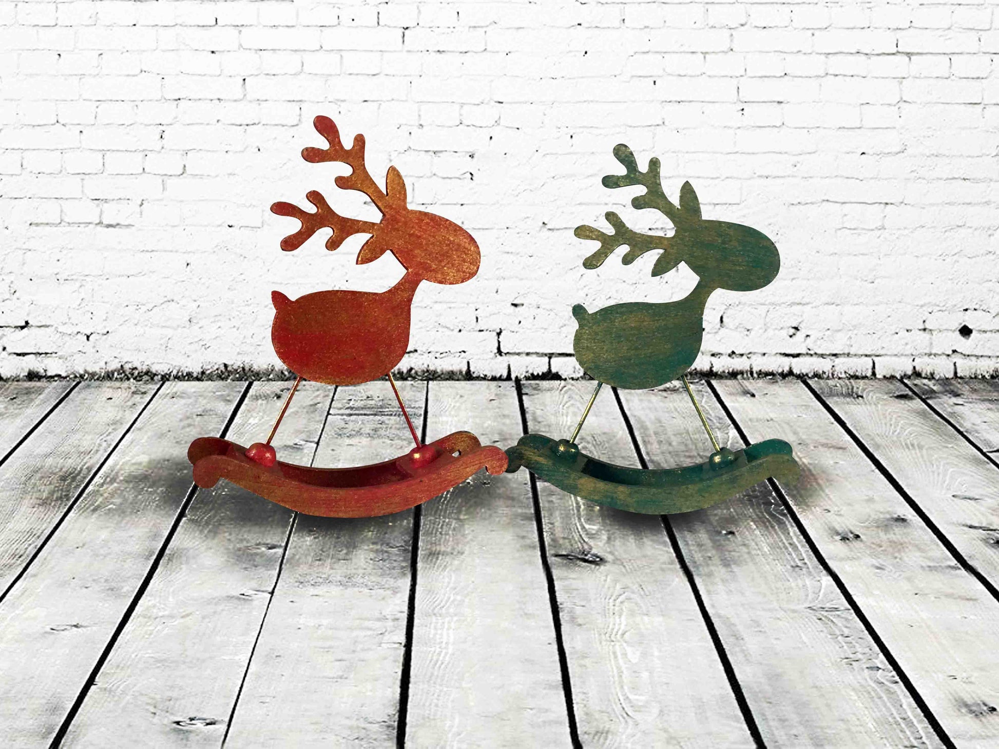Rocking Reindeer Set of 2 by Artisan Living-ALX110-4