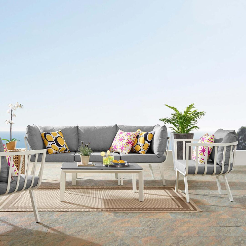 Modway Riverside 5 Piece Outdoor Patio Aluminum Set-EEI-3783 - EEI-3783 | Outdoor Sofas, Loveseats & Sectionals | Modishstore - 10