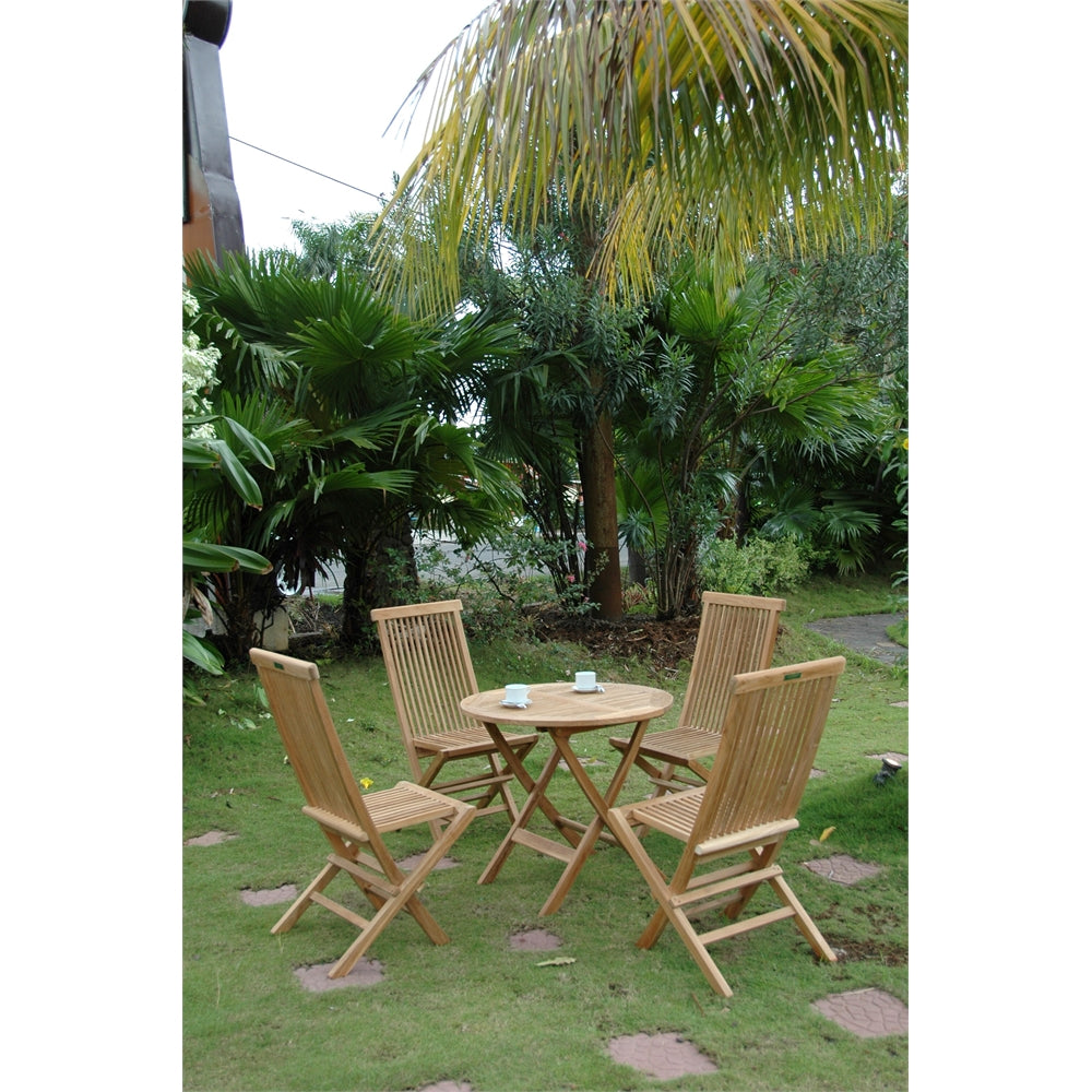 Windsor Classic 5-Pieces Bistro Set By Anderson Teak | Outdoor Dining Sets | Modishstore - 2