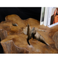Old Teak Tree Slab Coffee Table-Hollow Center by Artisan Living | Coffee Tables | Modishstore-4