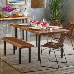 Takara Live Edge Dining Bench By Texture Designideas