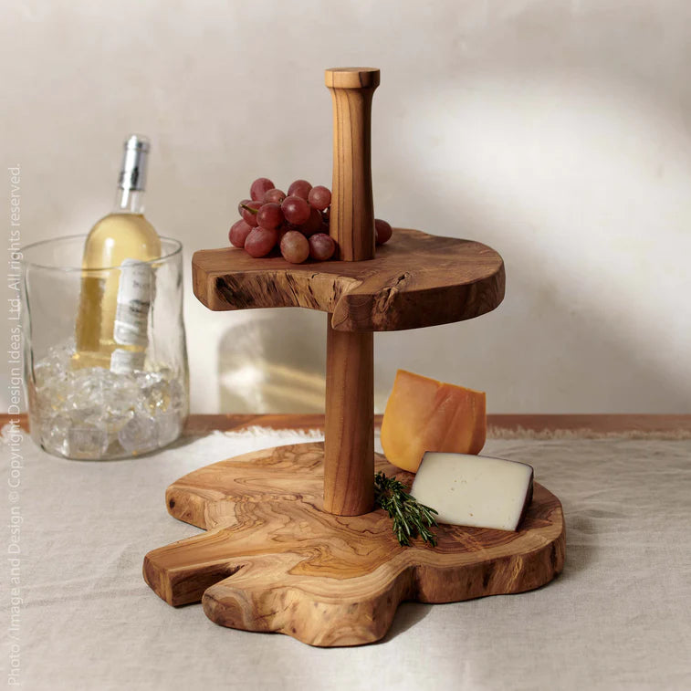 Takara Live Edge 2-Tier Riser By Texture Designideas | Trays & Pedestals | Modishstore