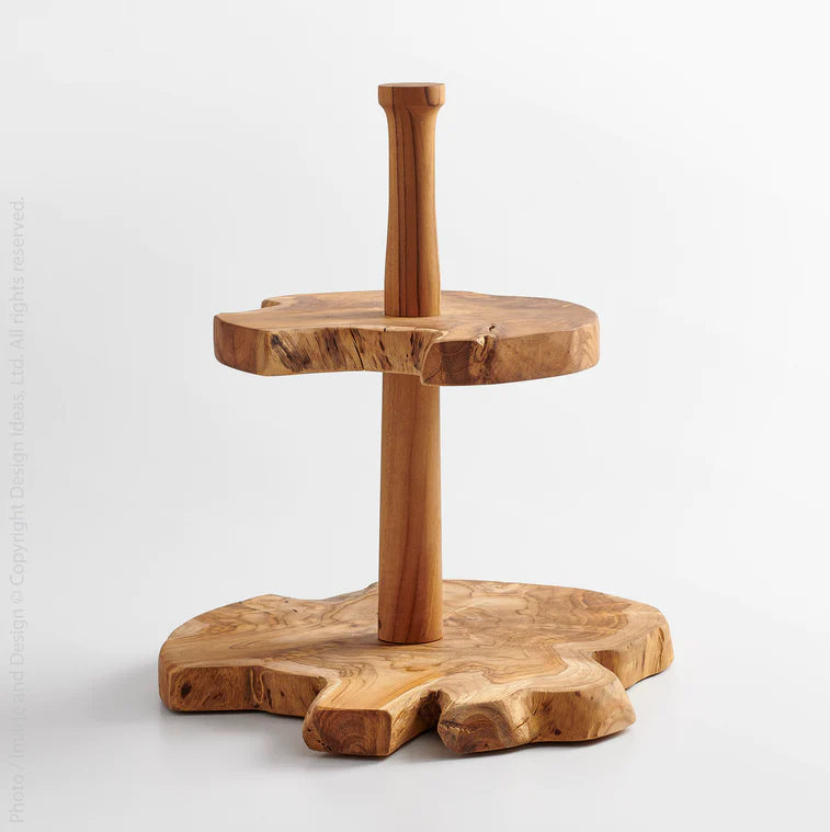 Takara Live Edge 2-Tier Riser By Texture Designideas | Trays & Pedestals | Modishstore - 2