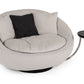 Divani Casa Alba Modern Grey Fabric Chair w/ Tray | Lounge Chairs | Modishstore - 2