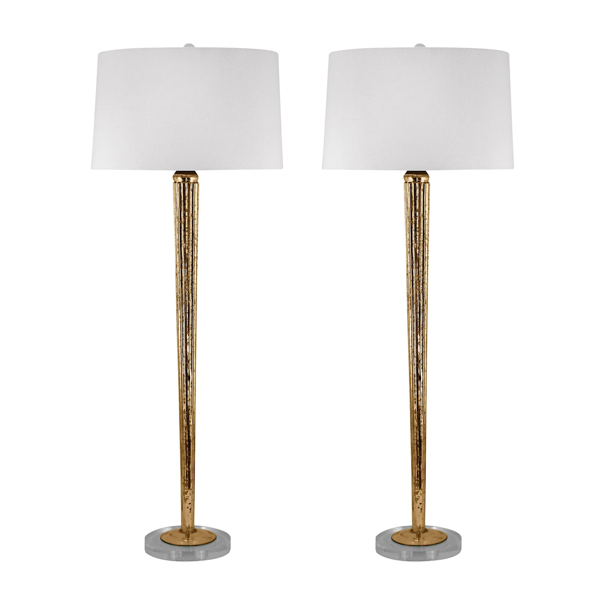 Dimond Lighting Mercury Glass Candlestick Lamps - Set Of 3