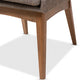 Baxton Studio Nexus Mid-Century Modern Gravel Fabric Upholstered and Walnut Brown Finished Wood 5-Piece Dining Set | Dining Sets | Modishstore - 7