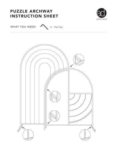 Puzzle Archway for Flower Arrangements/ Large Display /Event Wedding Backdrop By Accent Decor | Stands | Modishstore - 3