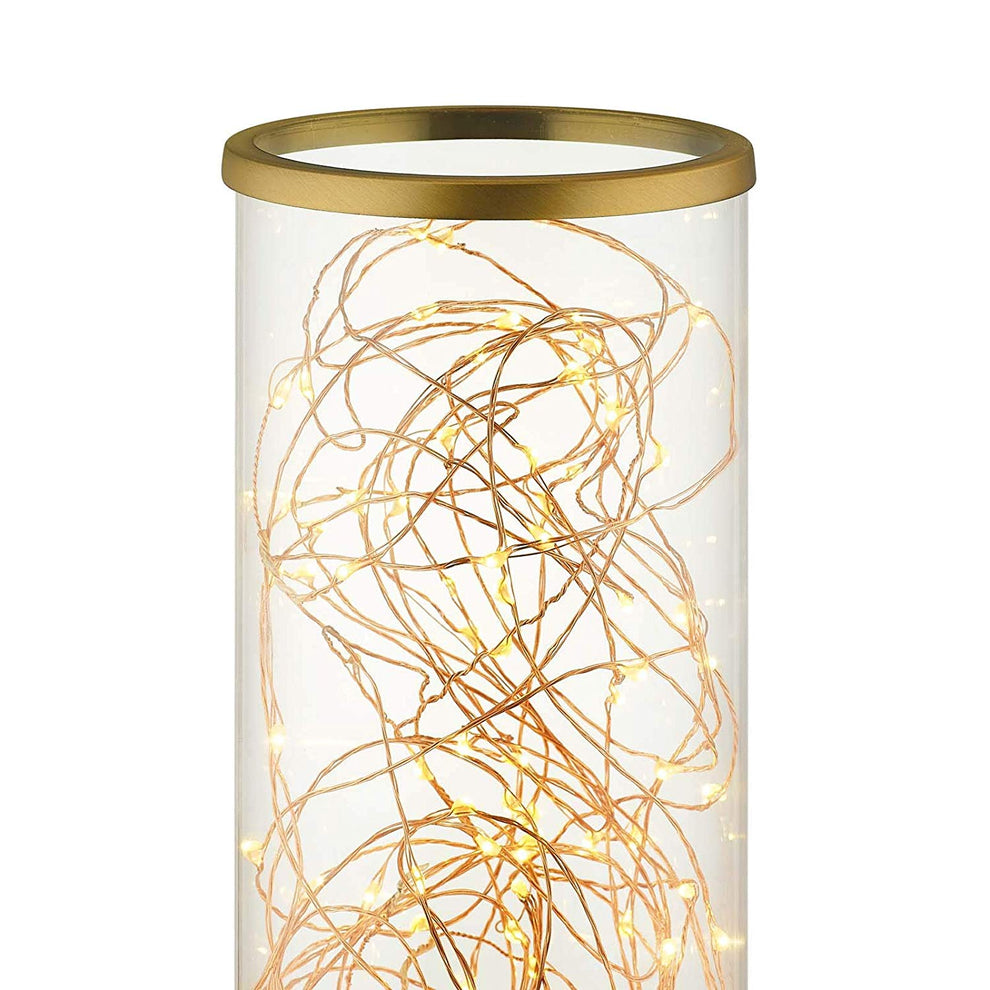 Adore Cylindrical-Shaped Clear Glass And Brass Table Lamp By Modway - EEI-2931 | Table Lamps | Modishstore - 3