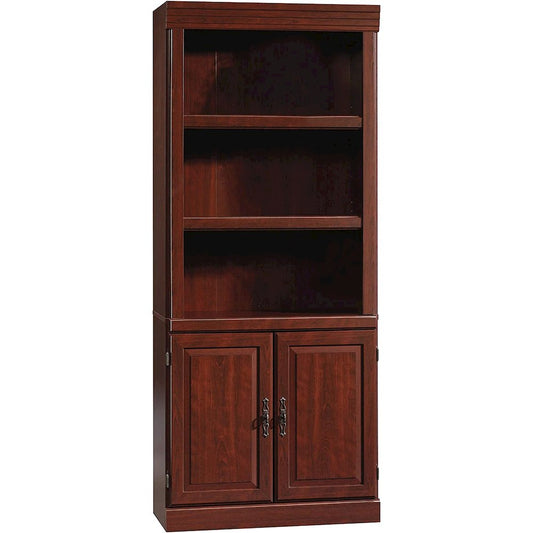 Heritage Hill Library With Doors Classic Cherry By Sauder | Bookcases | Modishstore