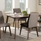 Baxton Studio Kimberly Mid-Century Modern Beige and Brown Fabric 5-Piece Dining Set | Dining Sets | Modishstore - 2