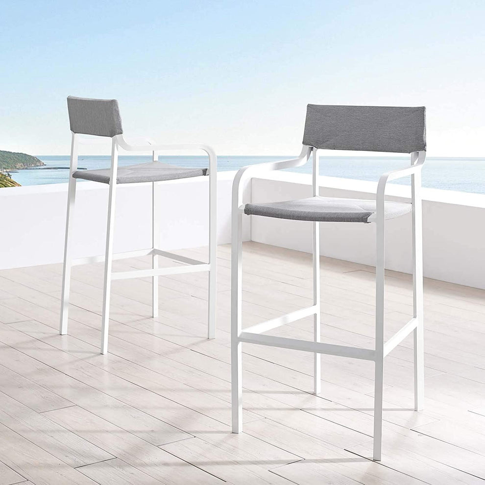 Modway Raleigh Outdoor Patio Aluminum Bar Stool Set of 2 - EEI-3963 | Bar Stools | Modishstore - 8