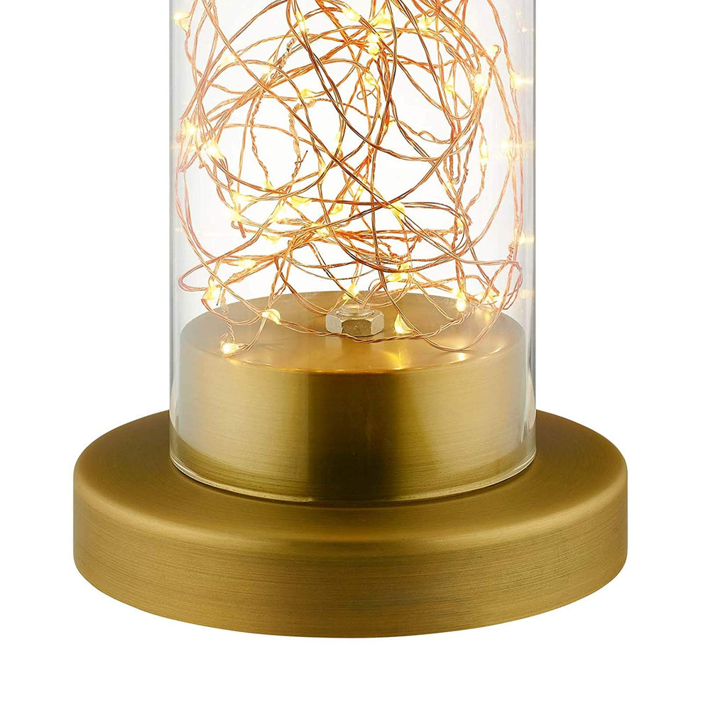 Adore Cylindrical-Shaped Clear Glass And Brass Table Lamp By Modway - EEI-2931 | Table Lamps | Modishstore - 2