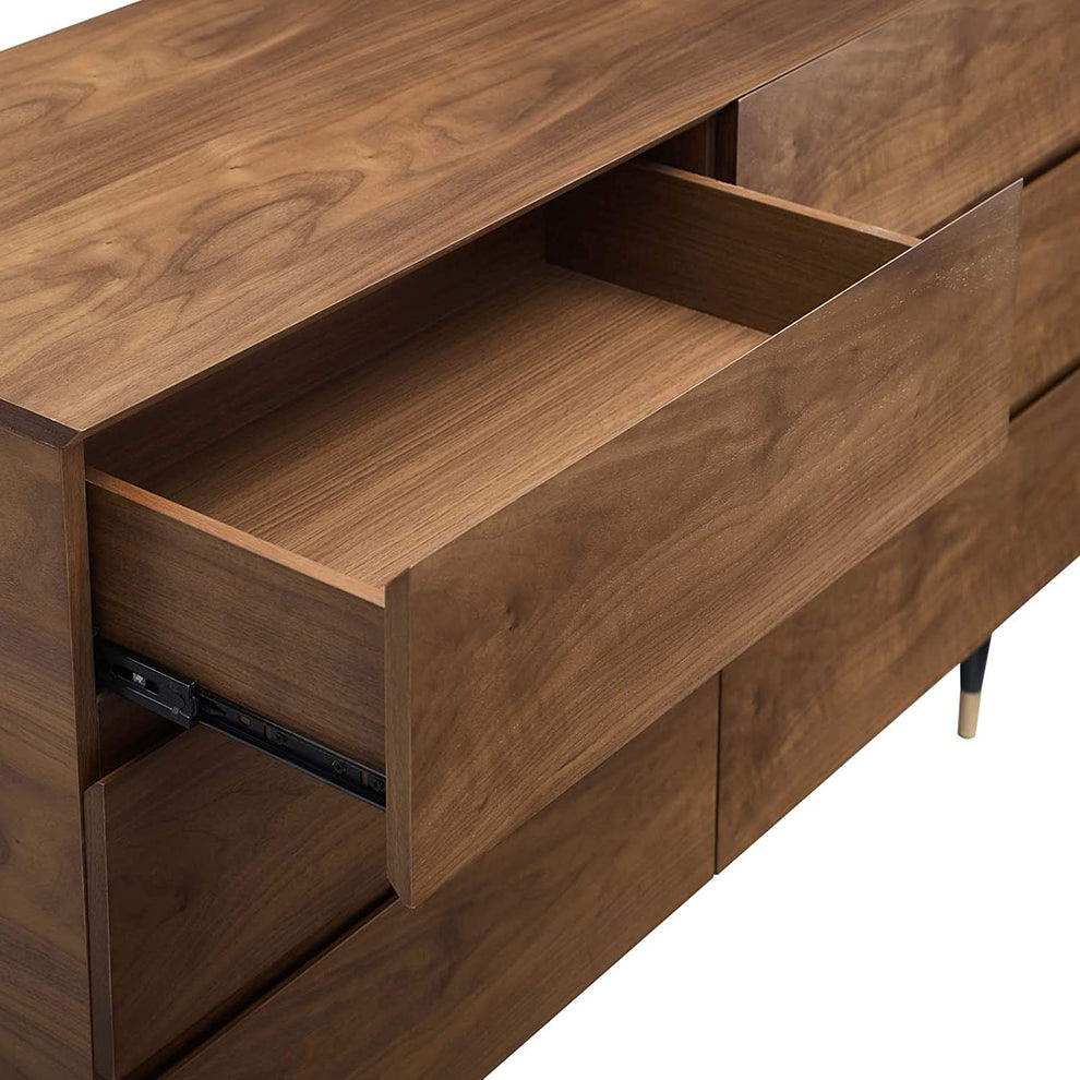 Modway Caima 4-Piece Bedroom Set in Walnut - MOD-6296 | Bedroom Sets | Modishstore - 5